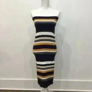 Callahan strapless multicolor striped sweater dress XS